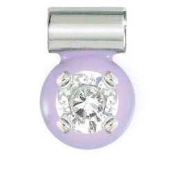 SEIMIA ed. CANDY SYMBOLS in 925 silver enamel and 1 cz WHITE and lilac enamel