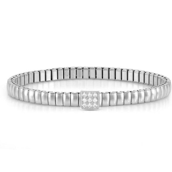 XTE XSMALL bracelet ed. LIFE in steel and cubic zirconia Square