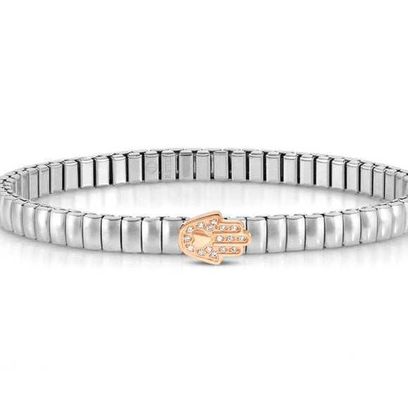 XTE XSMALL bracelet ed. LIFE in steel and cubic zirconia Rose Gold Hand