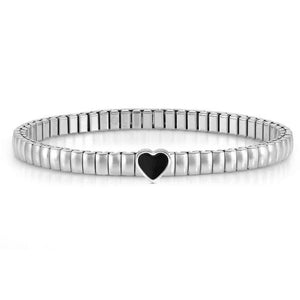 XTE XSMALL bracelet ed. LIFE in steel and stone Black Agate Heart