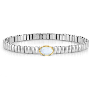 XTE XSMALL bracelet ed. LIFE, steel, stone Oval YELLOW GOLD fin. Mother of Pearl