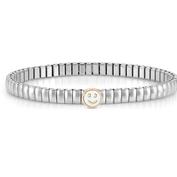 XTE XSMALL bracelet ed. LIFE in steel and stone Smile ROSE GOLD fin. Mother of Pearl