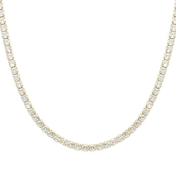 CHIC & CHARM JOYFUL ed. necklace in 925 silver and cz (E) Yellow Gold