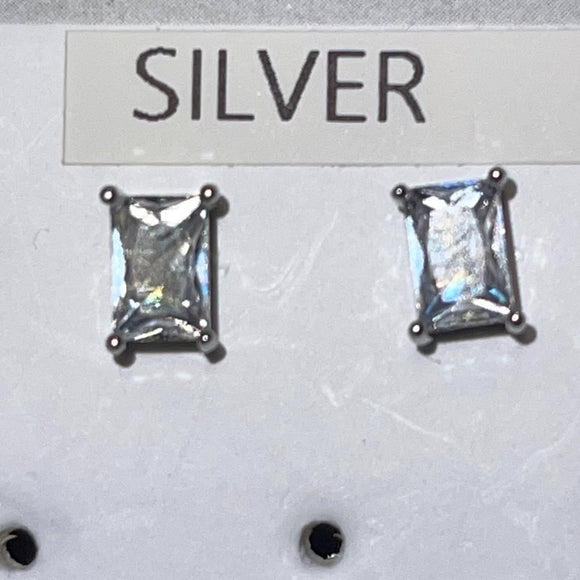 Colour Wave stud earrings Silver White