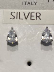Colour Wave stud earrings Silver White