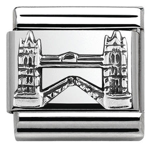 330105/10 Classic MONUMENTS RELIEF silver 925 Tower Bridge