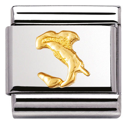 030122/01 Classic RELIEF ,S/steel bonded yellow gold Italy