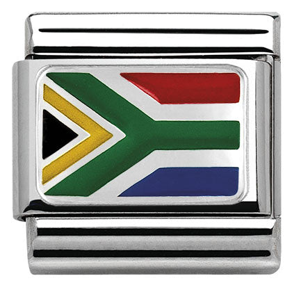 330207/05 Classic FLAG,S/Steel, enam.925 silver South Africa