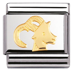 030104/10 Classic ZODIAC,S/Steel,Bonded Yellow Gold Capricorn