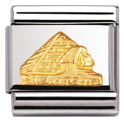 030123/05 Classic RELIEF MONUMETS,S/Steel,bonded yellow gold Pyramid