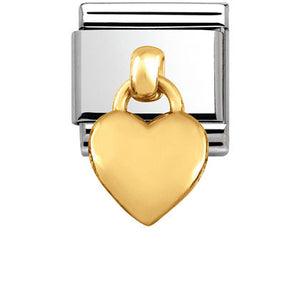Composable Classic CHARMS,S/Steel, Bonded Yellow Gold Heart