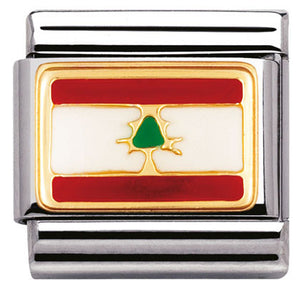 030236/13 Classic ASIA in steel with enamel and bonded yellow gold (13_LEBANON