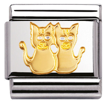 030112/13 Classic S/steel,bonded yellow gold Cats