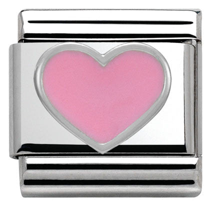 330202/18 Classic S/steel,enamel,silver 925 Pink Heart