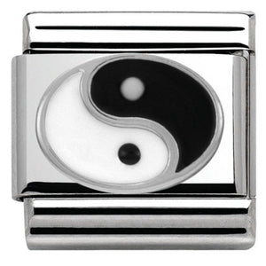 330202/14 Classic S/steel,enamel, silver 925 Ying Yang