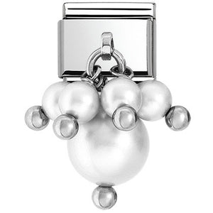 030609/01 Classic links S/Steel,PEARL WHITE