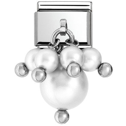 030609/01 Classic links S/Steel,PEARL WHITE