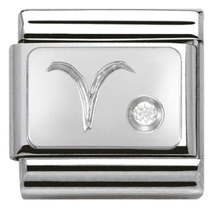 330302/01 Classic ZODIAC S/steel,CZ,925 silver Aries