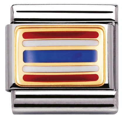 030236/10 Classic,S/ steel,enamel,bonded yellow gold THAILAND