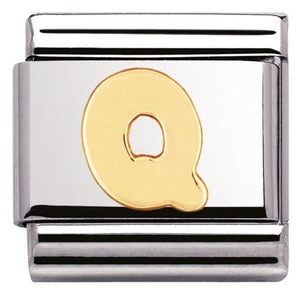 030101/17 Classic LETTER.S/steel,Bonded Yellow Gold Letter Q