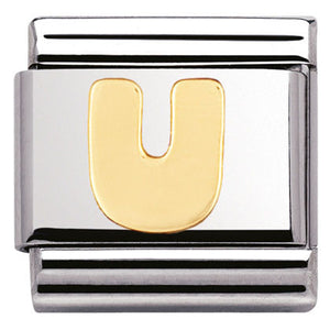 030101/21 Classic LETTER.S/steel,Bonded Yellow Gold  Letter U