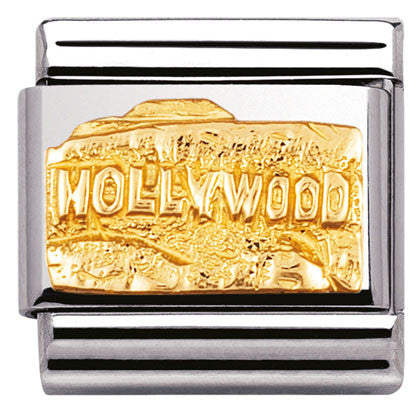030146/04 Classic MONUMENT RELIEF. stainless steel, bonded yellow gold HOLLYWOOD