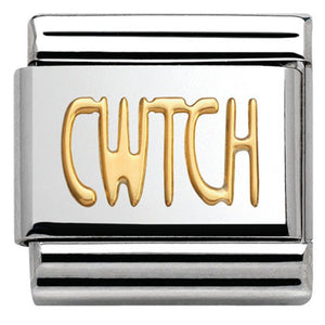 030107/19 Classic WRITING, S/Steel,bonded yellow gold CWTCH