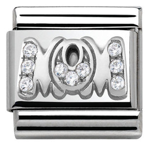 330316/07 Classic PAVE,S/Steel,CZ, 925 silver MOM