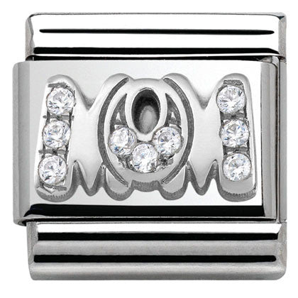 330316/07 Classic PAVE,S/Steel,CZ, 925 silver MOM