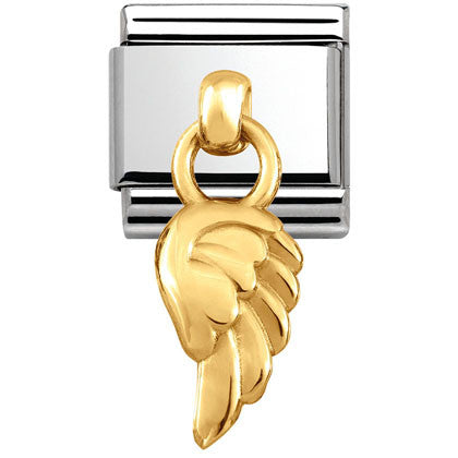 031800/06 Classic CHARMS S/Steel, Bonded Yellow Gold Wing