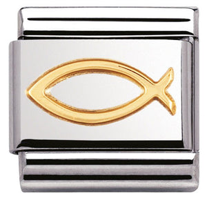 030105/08 Classic S/steel, bonded yellow gold  Ichthys