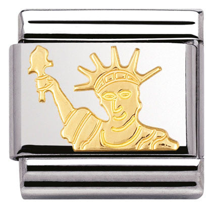 030128/08 Classic SYMBOLS S/Steel,bonded yellow gold Statue of Liberty (America)