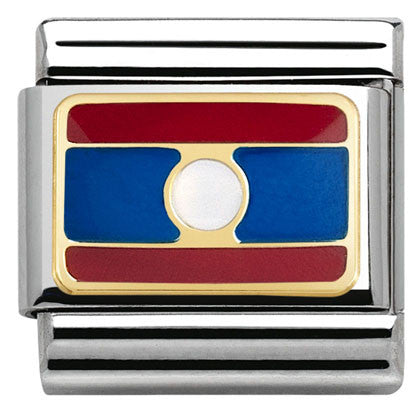 030236/21 Classic ASIA,S/Steel, enamel, bonded yellow gold LAOS