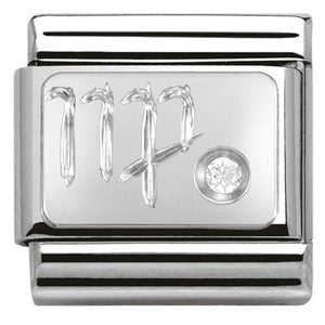 330302/06 Classic ZODIAC S/steel,CZ,925 silver Virgo