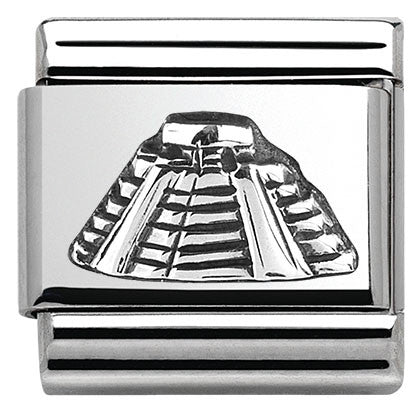 330105/07 Classic MONUMENTS RELIEF,silver 925 Mayan Pyramid (America)