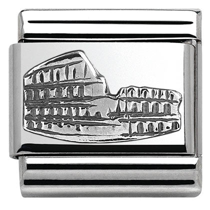 330105/09 Classic MONUMENTS RELIEF, silver 925 Colosseum