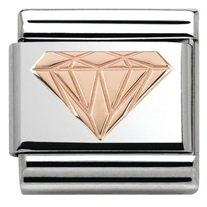 430104/18 Classic, S/Steel,Bonded Rose Gold Diamond