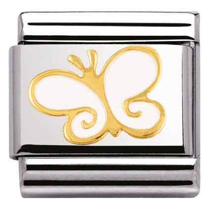 030278/03 Classic NATURA,S/steel,enamel,yellow gold,Butterfly