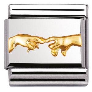 030122/12 Classic RELIEF,S/steel bonded yellow gold  CREATION (Italy)