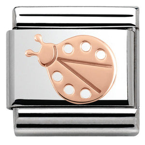 430104/07 Classic  S/Steel,Bonded Rose Gold Ladybug