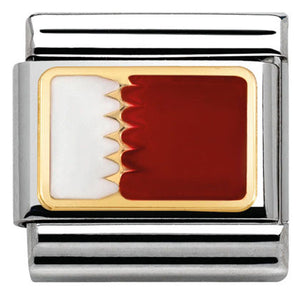 030236/18 Classic steel with enamel and bonded yellow gold QATAR