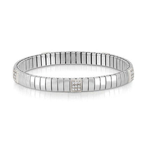 N.Y. SMALL stainless steel? sterling silver and Cubic Zirconia bracelets (RICH) (001_WHITE)