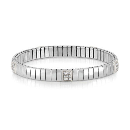 N.Y. SMALL stainless steel? sterling silver and Cubic Zirconia bracelets (RICH) (001_WHITE)