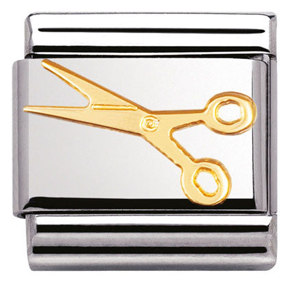 030109/03 Classic,S/Steel,bonded yellow gold Little scissors