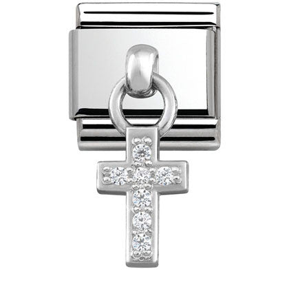 331800/04 Classic CHARMS stainless steel and silver 925 Cross