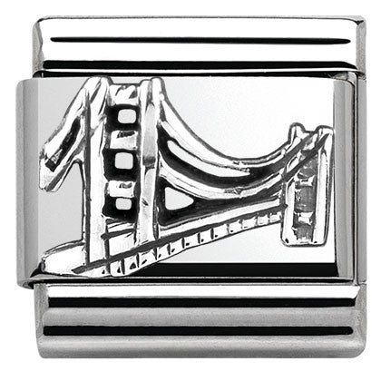 330105/02 Classic MONUMENTS RELIEF,Silver 925 Golden Gate Bridge (America)