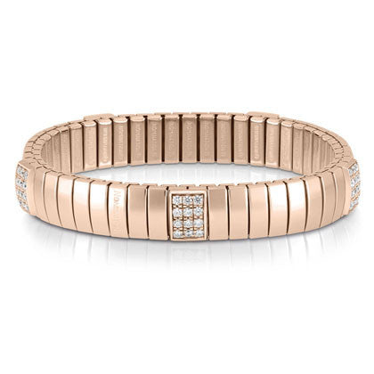 Bracelets GOLDEN PINK (M) in steel? sil. 925? CZ and 5 pave (001_WHITE)