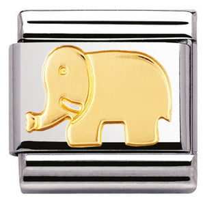 030112/08 Classic S/steel,bonded yellow gold Elephant