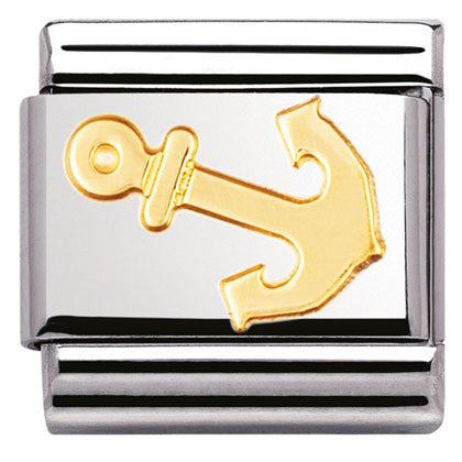 030106/15 Classic  S/Steel,bonded yellow gold Anchor