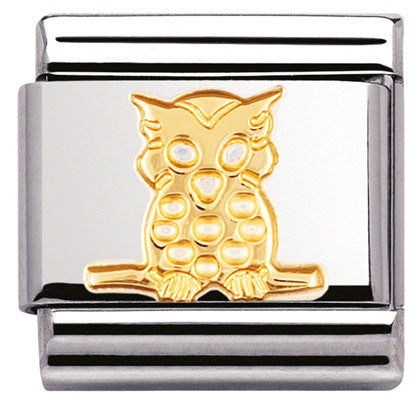 030114/06 Classic S/steel,bonded yellow gold Owl
